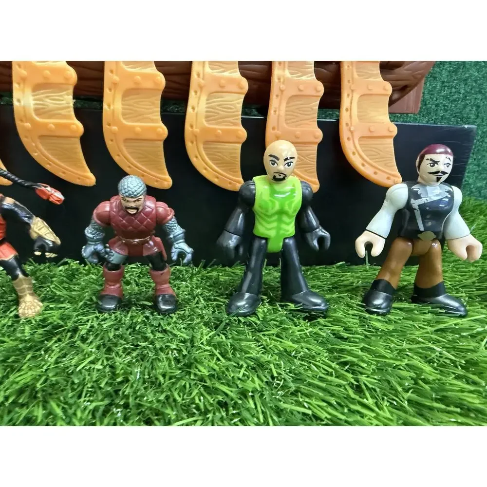 Fisher-Price Imaginext Dragon Pirate Ship Playset with 6 Action Figures & Sword
